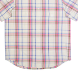 CHAPS Mens Shirt Cream Plaid M
