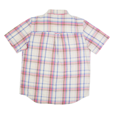 CHAPS Mens Shirt Cream Plaid M