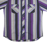 LEE Mens Shirt Purple 90s Striped XL