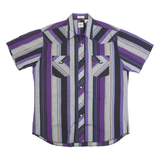 LEE Mens Shirt Purple 90s Striped XL