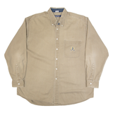 NAUTICA Mens Plain Shirt Brown Long Sleeve XL