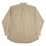 NAUTICA Mens Plain Shirt Brown Long Sleeve XL