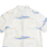 NAUTICA Mens Shirt White Crazy Pattern XL