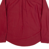 TOMMY HILFIGER Mens Plain Shirt Red Long Sleeve M