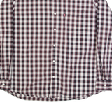 LEVI'S Mens Shirt Black Plaid Long Sleeve 2XL