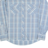 WRANGLER Mens Shirt Blue Check Long Sleeve M