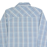 WRANGLER Mens Shirt Blue Check Long Sleeve M
