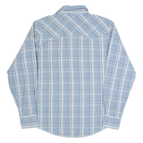 WRANGLER Mens Shirt Blue Check Long Sleeve M