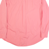 CHAPS Mens Plain Shirt Pink Long Sleeve L