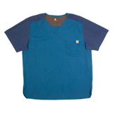 CARHARTT Pullover Mens Worker Shirt Blue L