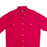 FADED GLORY Mens Plain Shirt Red 90s M