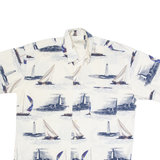 NATURAL ISSUE Boats Mens Shirt Cream 90s M