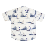 NATURAL ISSUE Boats Mens Shirt Cream 90s M