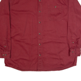 SCHMIDT WORKWEAR Mens Worker Shirt Maroon Long Sleeve XL