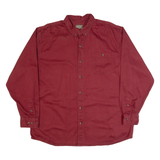 SCHMIDT WORKWEAR Mens Worker Shirt Maroon Long Sleeve XL