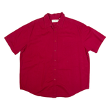 PENMANS Mens Plain Shirt Red 90s XL
