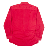 DICKIES Mens Plain Shirt Red Long Sleeve XL