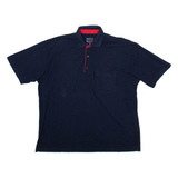 SMILE SPORT Mens Polo Shirt Blue 2XL