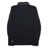 CHAMPION Mens Polo Shirt Black Long Sleeve M