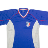 France Mens Football Shirt Jersey Blue V-Neck S