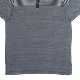 CALVIN KLEIN Slim Fit Mens Polo Shirt Black Striped M