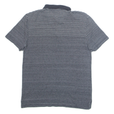 CALVIN KLEIN Slim Fit Mens Polo Shirt Black Striped M