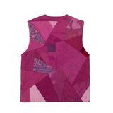 Reversible Womens Gilet Pink Patchwork M