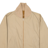 DIXIMAN Reversible Mens Bomber Jacket Beige M