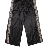 DIESEL Side Poppers Mens Sweatpants Black Wide-Leg S W24 L30