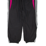 ADIDAS Womens Track Pants Black Tapered UK 16 W32 L31