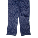 FILA Side Poppers All Over Print Womens Track Pants Blue Straight UK 12 W30 L30