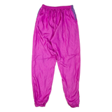 DIADORA Shell Womens Track Pants Pink 90s Nylon Tapered S W26 L30