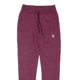 ADIDAS ORIGINALS Womens Joggers Maroon Tapered UK 6 W24 L26
