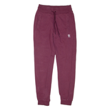 ADIDAS ORIGINALS Womens Joggers Maroon Tapered UK 6 W24 L26