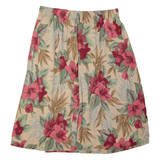 SAG HARBOUR Womens A-Line Skirt Cream Midi 90s Floral L
