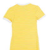 JACK WILLS Womens T-Shirt Dress Yellow Striped Short Sleeve Knee Length UK 6