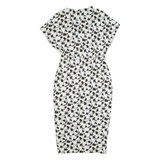 MAX MARA STUDIO Womens Pencil Dress Cream Floral Short Sleeve Midi M