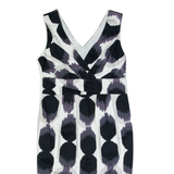 BODEN Womens Pencil Dress White Spotted Sleeveless Knee Length UK 10