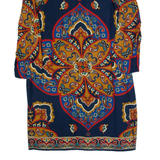 MASSIMO DUTTI Womens Day Dress Blue Paisley Long Sleeve Knee Length S