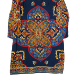 MASSIMO DUTTI Womens Day Dress Blue Paisley Long Sleeve Knee Length S