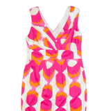 BODEN Womens Pencil Dress Pink Spotted Sleeveless Knee Length UK 10