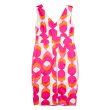 BODEN Womens Pencil Dress Pink Spotted Sleeveless Knee Length UK 10