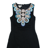 MONSOON Womens Pencil Dress Black Short Sleeve Knee Length UK 8