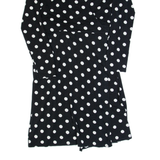 HOBBS LONDON Womens Wrap Dress Black Polka Dot Long Sleeve Knee Length UK 12