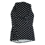 HOBBS LONDON Womens Wrap Dress Black Polka Dot Long Sleeve Knee Length UK 12