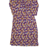 WHITE STUFF Womens Fit & Flare Dress Purple Crazy Pattern Midi UK 10