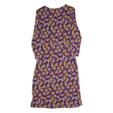 WHITE STUFF Womens Fit & Flare Dress Purple Crazy Pattern Midi UK 10