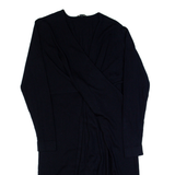 COS Womens Day Dress Blue Knit Wool Long Sleeve Knee Length S
