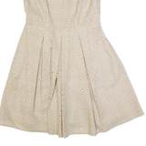 MINT VELVET Womens Skater Dress Beige Sleeveless Knee Length UK 12