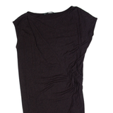 ALL SAINTS Oversized Womens T-Shirt Dress Brown Short Sleeve Knee Length XS